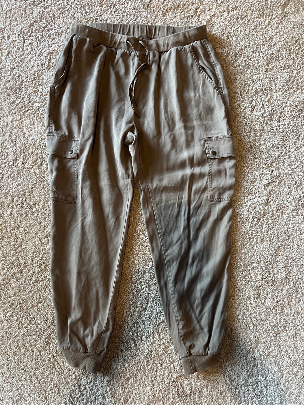 Women’s Good Hart Matilda Jane Cargo Jogger Pants - khaki Medium work altheisure